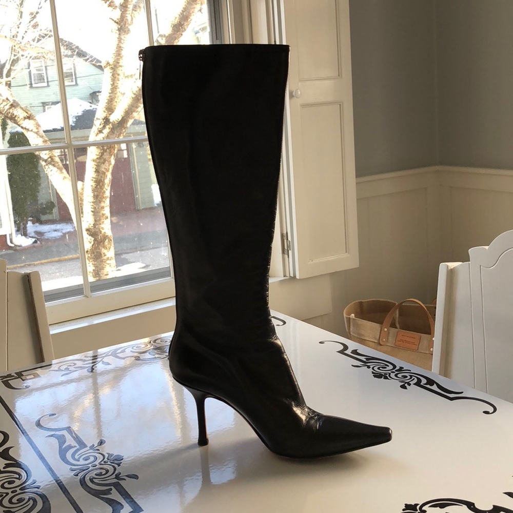 Jimmy Choo High Heel Black Boots.  Size 37.5